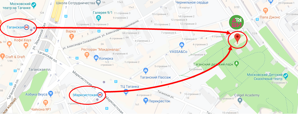 Павильон проведения мастер-классов находится слева от фонтана в Таганском детском парке Павильон проведения мастер-классов находится слева от фонтана в Таганском детском парке
